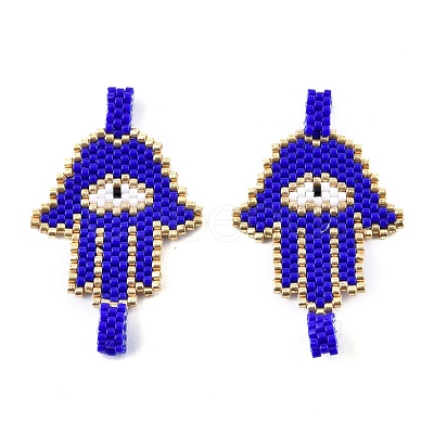 Handmade Seed Beads Links Connectors SEED-I012-07B-1