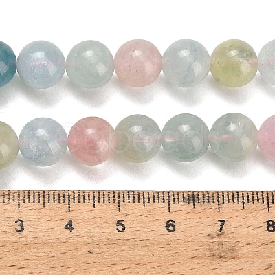 Natural Morganite Beads Strands G-H329-C10-10mm-A-1