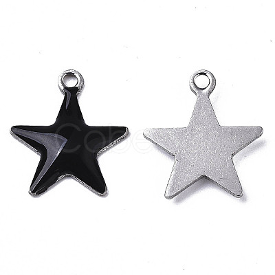 201 Stainless Steel Enamel Charms X-STAS-N088-14A-1