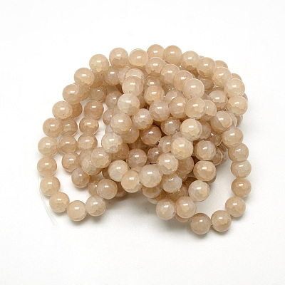 Baking Paint Crackle Glass Beads Strands X-DGLA-Q023-8mm-YS25-1