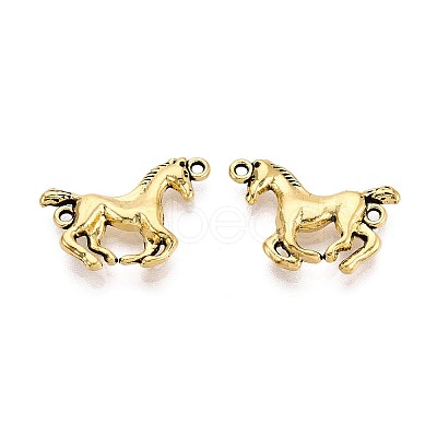 Tibetan Style Alloy Horse Links Connector Charms PALLOY-WH0110-37AG-01-1