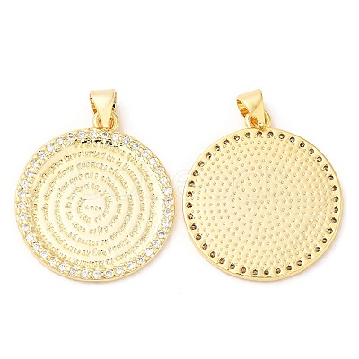 Brass with Cubic Zirconia Pendants KK-K332-16A-G-1