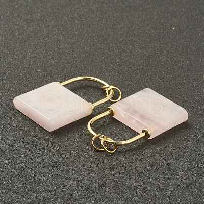 Natural Rose Quartz Pendants G-B012-16G-08-1