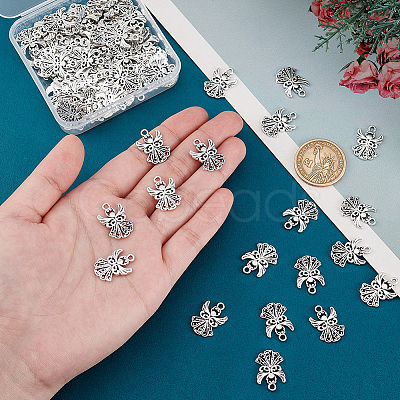 80Pcs Tibetan Style Alloy Pendants TIBEP-PH0001-69AS-1
