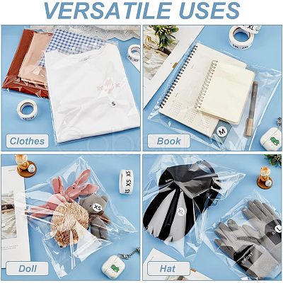 7 Rolls 7 Styles Paper Self-Adhesive Clothing Size Labels Sticker Rolls DIY-OC0004-34-1