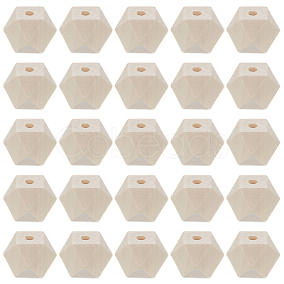 36Pcs Wood Beads WOOD-SP0001-51A-1