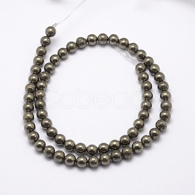 Natural Pyrite Beads Strands X-G-D391-01-1