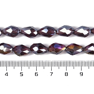 Transparent Electroplate Glass Beads Strands EGLA-N013-T4mm-B03-1