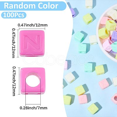 100Pcs Opaque Acrylic European Beads MACR-SP0002-16-1