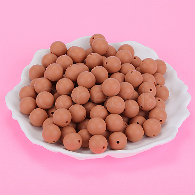 Round Silicone Focal Beads SI-JX0046A-75-1