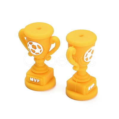 Football Theme Silicone Beads SIL-B081-01E-1