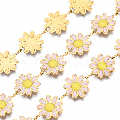 304 Stainless Steel & Enamel Link Chains CHS-Q004-001I-NF-1