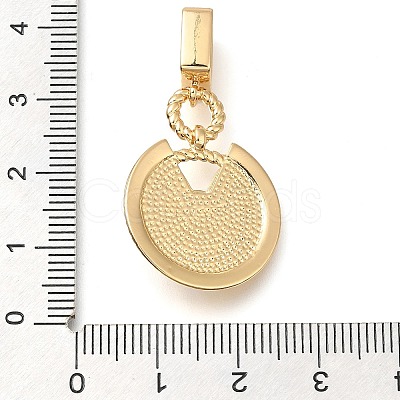 Brass Micro Pave Cubic Zirconia Pendants KK-S049-31G-1