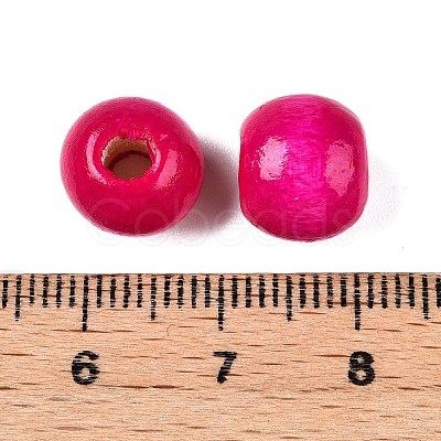 Dyed Natural Wood Beads WOOD-Q006-10mm-11-LF-1