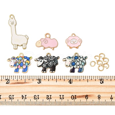 Alloy Enamel Pendants ENAM-FP0002-48-1