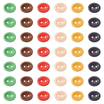 80Pcs 2-Hole Porcelain Buttons PORC-PJ0001-02F-1
