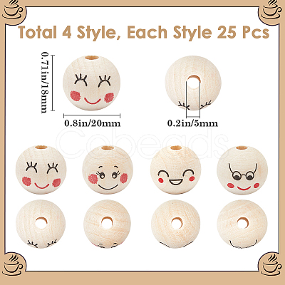 Wood European Beads WOOD-GF0002-24A-1