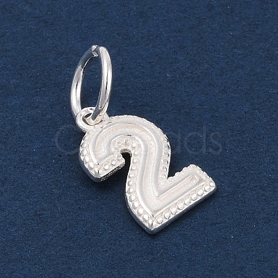Number Series 925 Sterling Silver Charms STER-Q002-01C-1