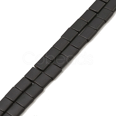 Electroplated Frosted Non-magnetic Synthetic Hematite Beads Strands G-G089-B01-16-1