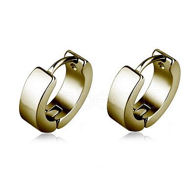 Brass Huggie Hoop Earrings EJEW-EE0002-252C-1