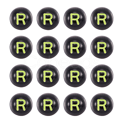 Black Craft Acrylic Beads SACR-TAG0001-02-1
