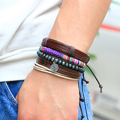 Multi-strand Bracelets BJEW-N0011-008-1