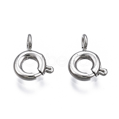 Tarnish Resistant 304 Stainless Steel Spring Ring Clasps X-STAS-S117-016A-1