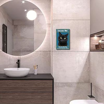 Rectangle Metal Iron Sign Poster AJEW-WH0157-374-1