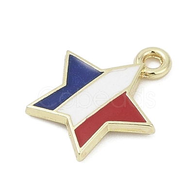 Independence Day Alloy Enamel Charms PALLOY-V001-07A-1