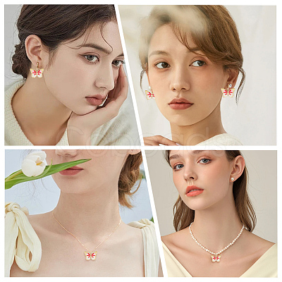 6Pcs Brass Enamel Pendants KK-BBC0021-65B-1