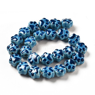 Handmade Printed Porcelain Beads X1-PORC-F005-02A-1