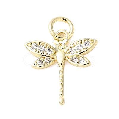 Brass Micro Pave Cubic Zirconia Pendants KK-D357-07B-G-1