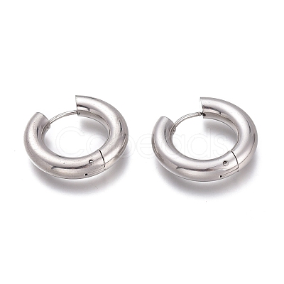 Tarnish Resistant 201 Stainless Steel Huggie Hoop Earrings EJEW-O095-05-16-1