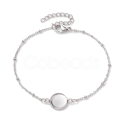 Tarnish Resistant 304 Stainless Steel Satellite Chain Bracelet Makings X-BJEW-JB10587-01-1