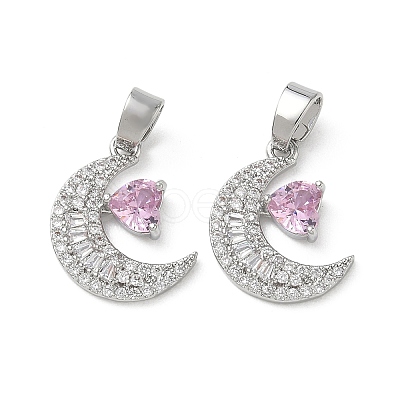 Brass Micro Pave Mixed Color Cubic Zirconia Pendants KK-A299-06P-1