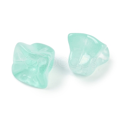 Transparent Spray Paint Glass Beads GLAA-H035-03I-1
