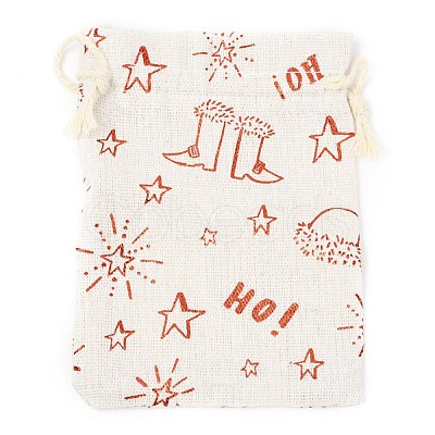 Christmas Theme Cotton Fabric Cloth Bag ABAG-H104-B15-1
