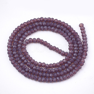 Opaque Solid Color Glass Beads Strands GLAA-S178-12A-12-1