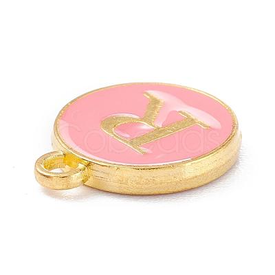 Golden Plated Alloy Enamel Charms X-ENAM-Q437-14R-1