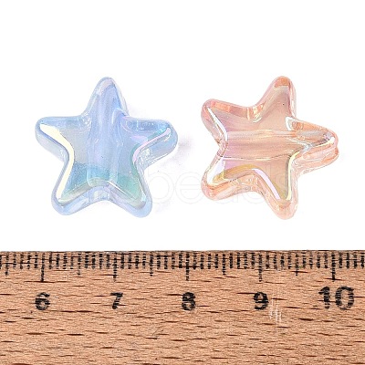 UV Plating Transparent Acrylic Beads OACR-Q204-07-1