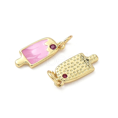 Brass Pave Cubic Zirconia Pendants KK-S338-09G-1