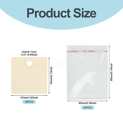 20Pcs Paper Earring Display Cards CDIS-TADJ0002-01E-1
