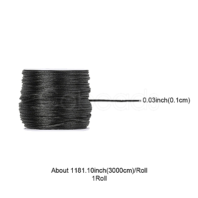 30M Nylon Satin Rattail Cords NWIR-YW0001-04-02-1