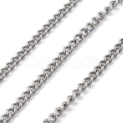 304 Stainless Steel Curb Chains CHS-M009-10P-01-1