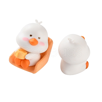 6Pcs 6 Styles Resin Duck Display Decoration AJEW-S037-04-1