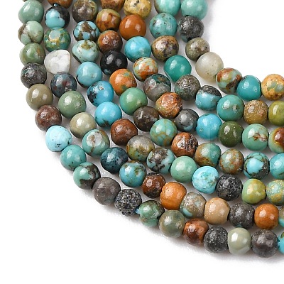 Natural Turquoise Beads Strands G-K366-G01-2mm-1