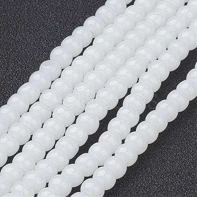 Imitation Jade Glass Beads Strands GMR4mmC26-1