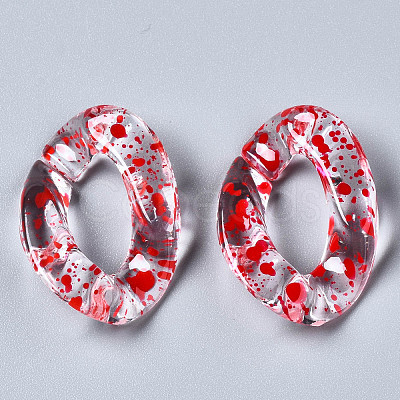 Transparent Spray Paint Acrylic Linking Rings TACR-Q276-001D-1