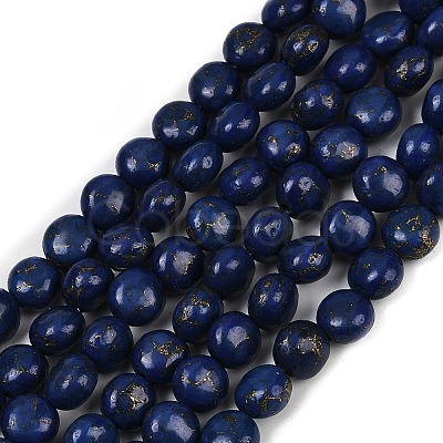 Synthetic Howlite Imitation Lapis Lazuli Beads G-S393-12A-8mm-1
