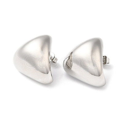 Rack Plating Brass Twist Triangle Stud Earrings EJEW-Q766-06P-1